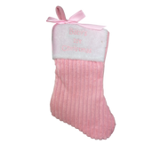 Babys  1st  Christmas Stocking - Pink