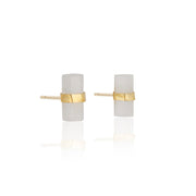 Layne Pillar Studs | Rainbow Moonstone by elliparr