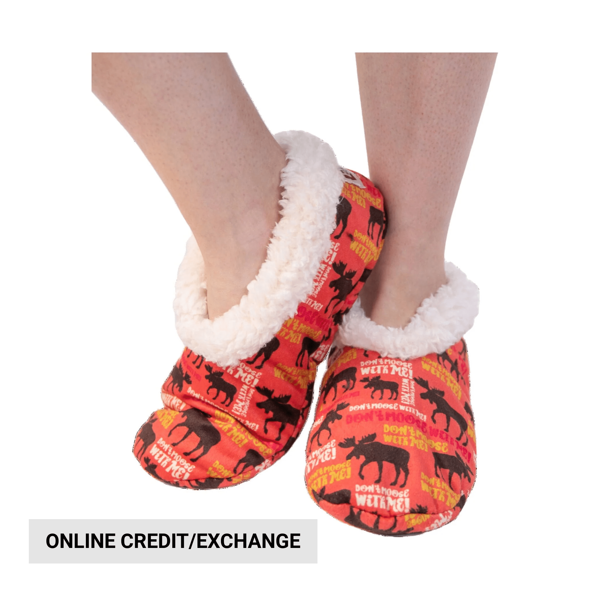 Lazy One Don't Moose With Me Moose Fuzzy Feet Slipper - Red by Lenny's Shoe & Apparel