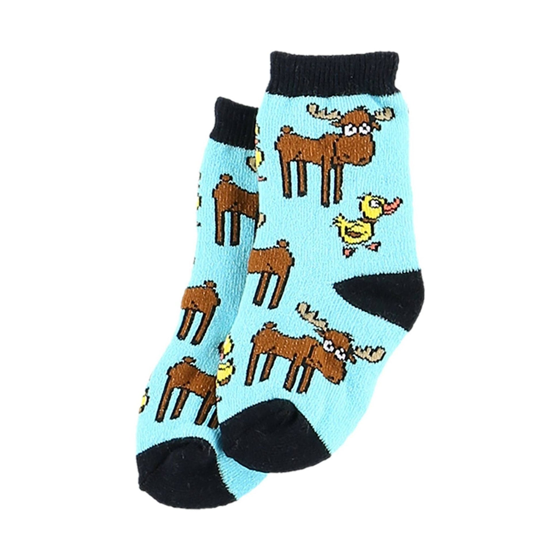 Lazy One Duck Moose Infant Sock - Blue by Lenny's Shoe & Apparel