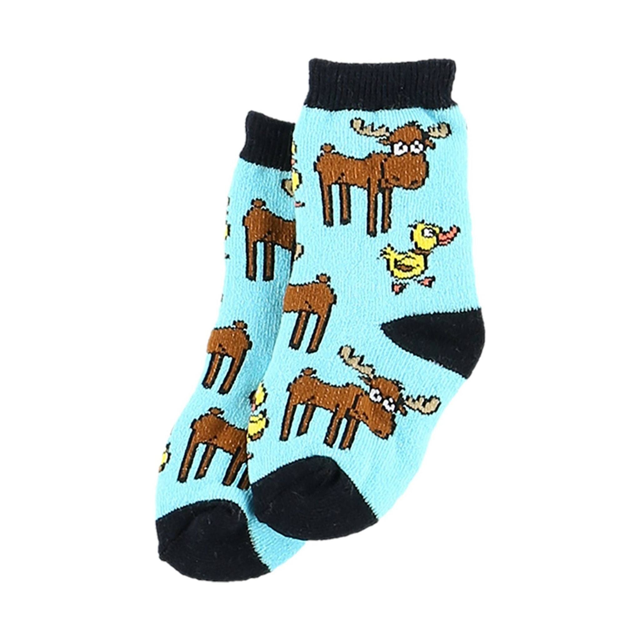 Lazy One Duck Moose Infant Sock - Blue by Lenny's Shoe & Apparel