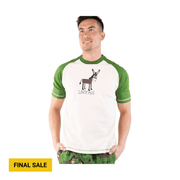 Lazy One Men's Donkey PJ Tee - Beige/Green by Lenny's Shoe & Apparel