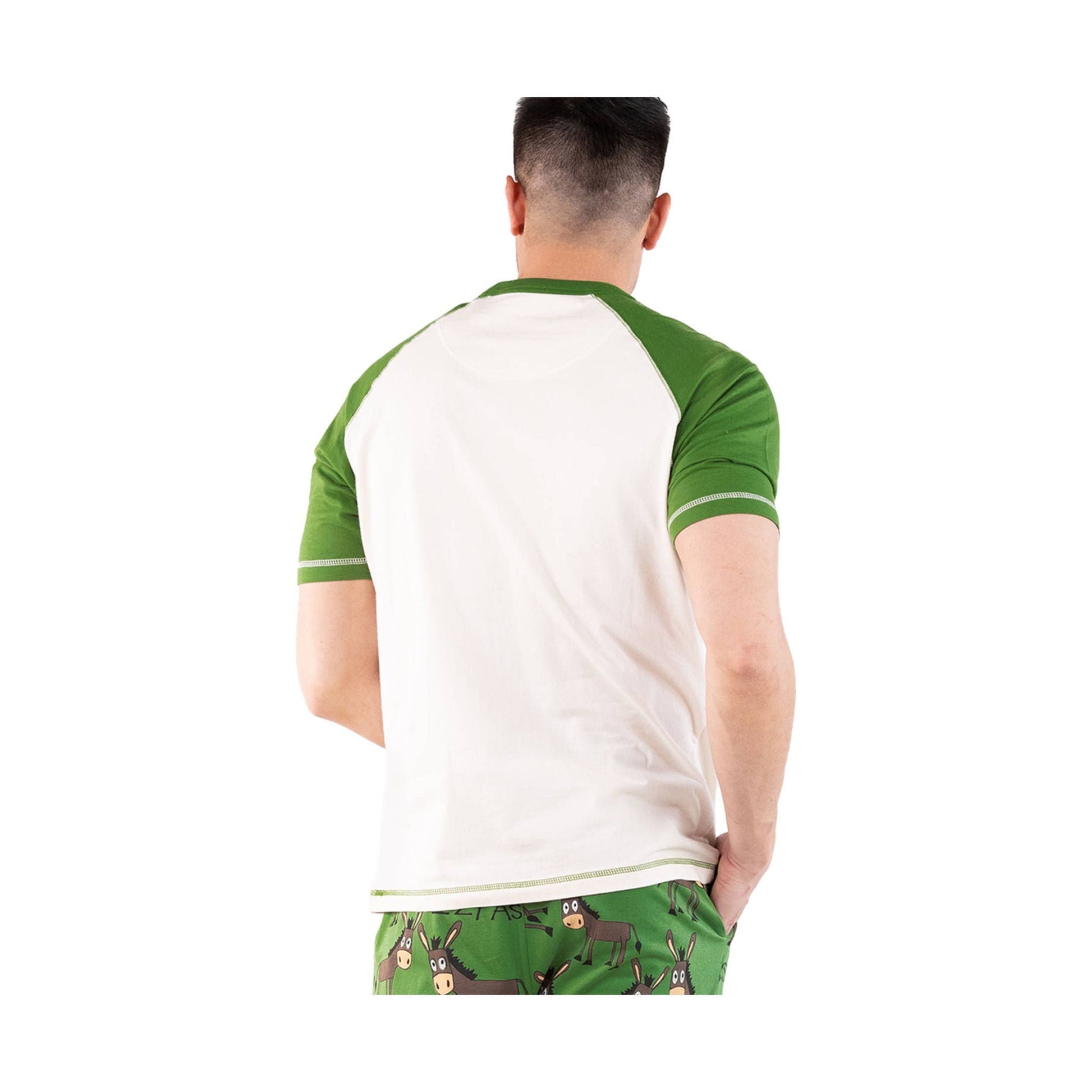 Lazy One Men's Donkey PJ Tee - Beige/Green by Lenny's Shoe & Apparel
