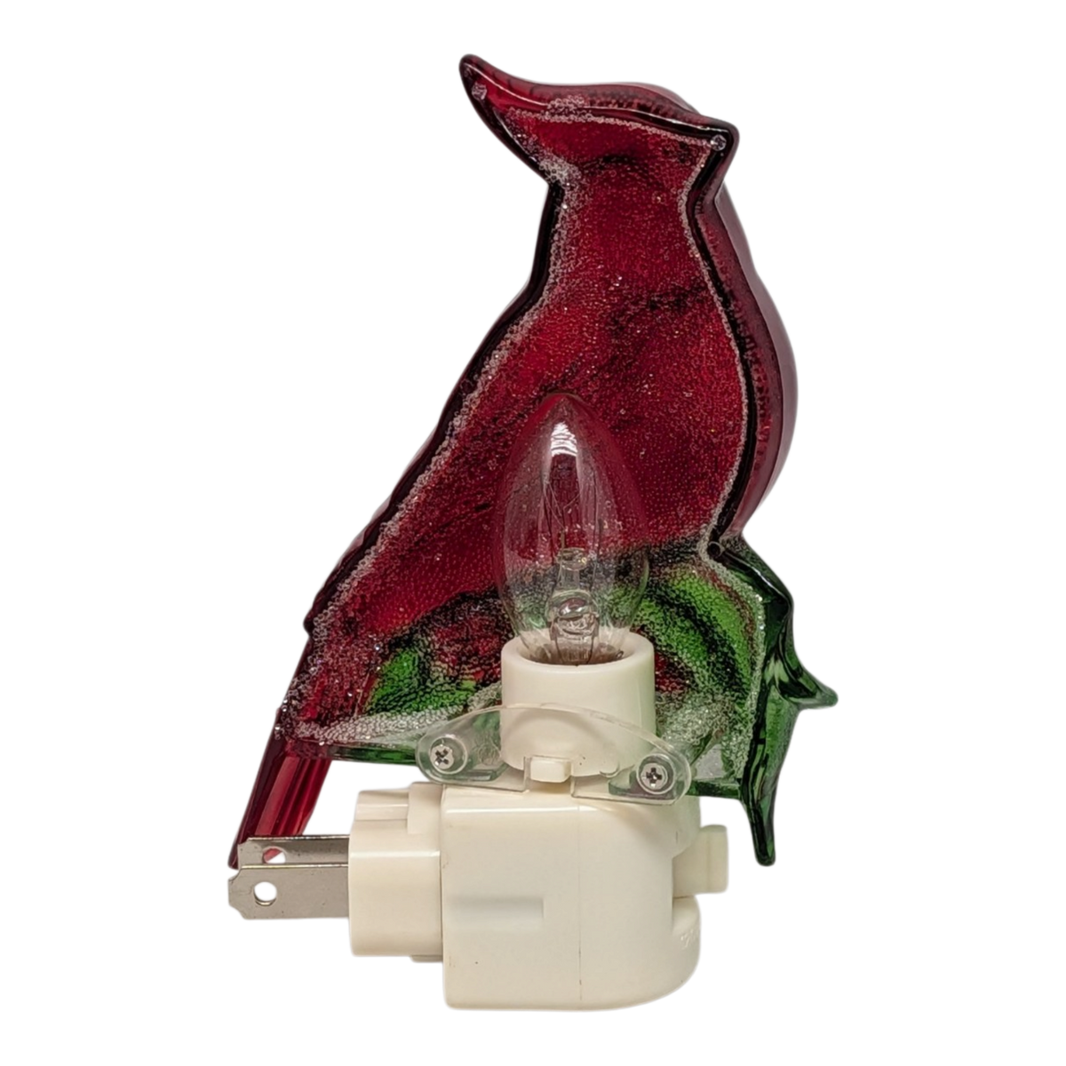 Acrylic Nightlight - Cardinal on Holly