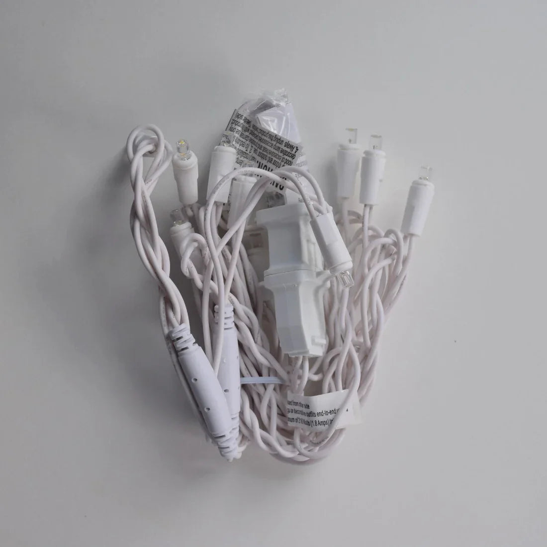 String Lights Cord 10 Mini LED Bulbs White Wire by Homeportonline