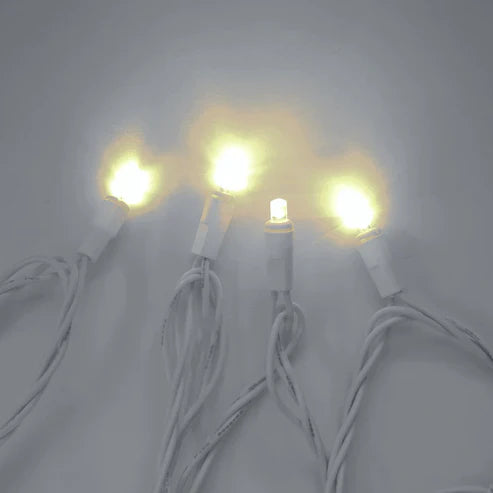 String Lights Cord 10 Mini LED Bulbs White Wire by Homeportonline