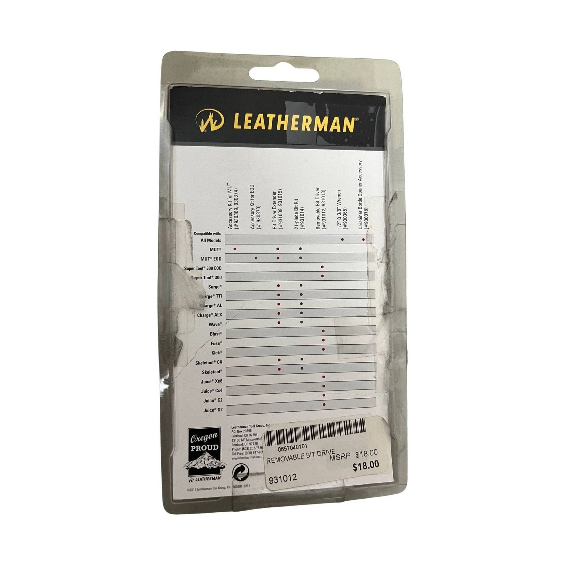 Leatherman Removable Bit Drive - Black/Grey by Lenny's Shoe & Apparel