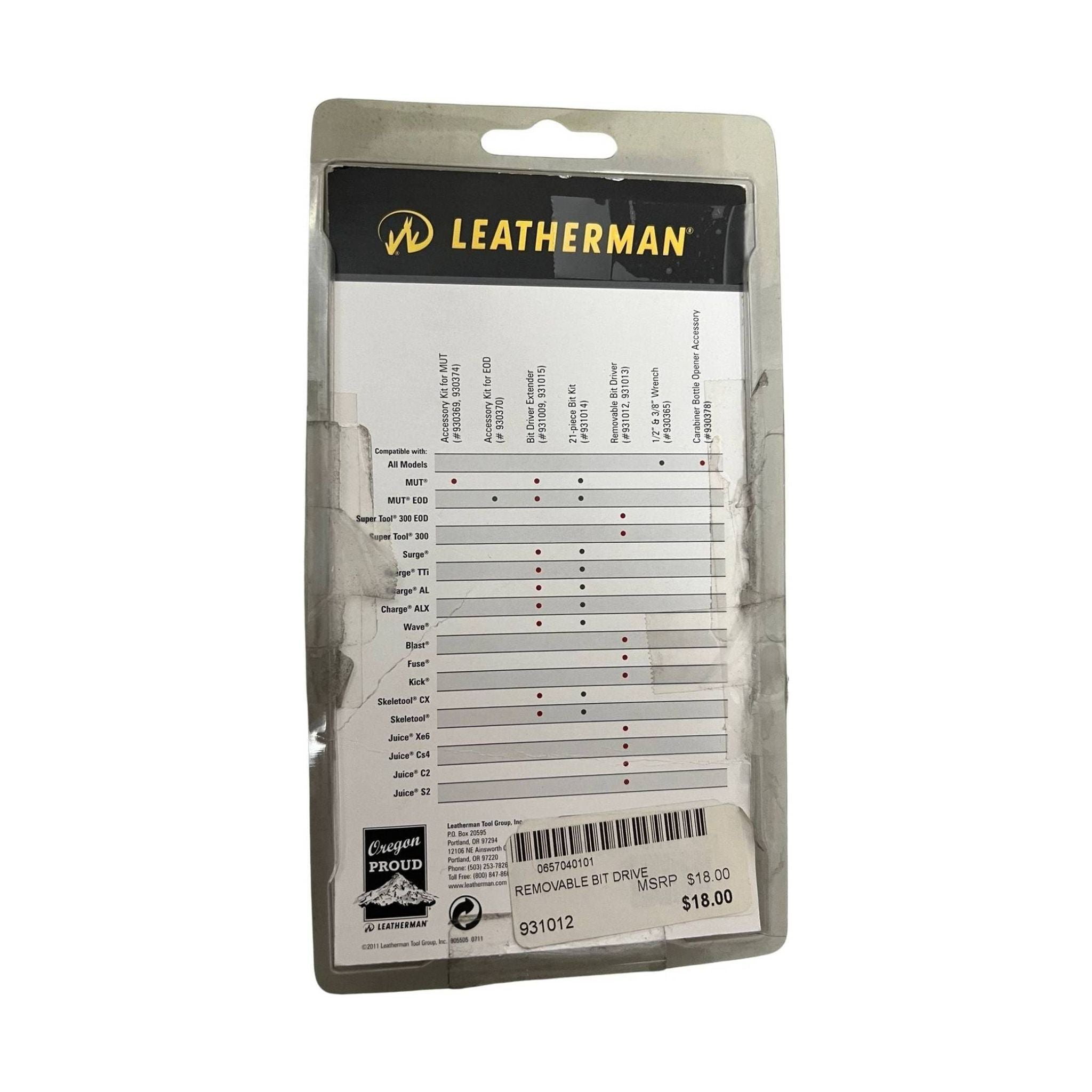 Leatherman Removable Bit Drive - Black/Grey by Lenny's Shoe & Apparel