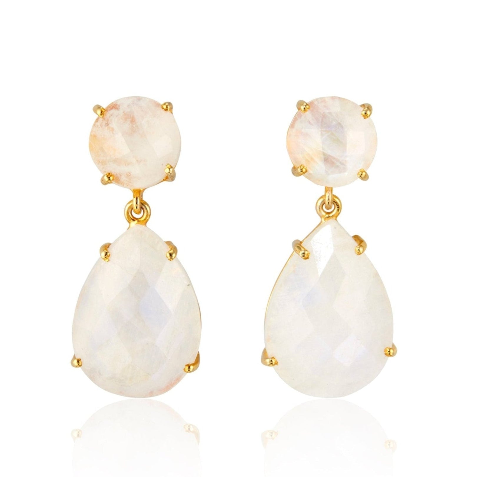 Lennox Earrings | Rainbow Moonstone by elliparr