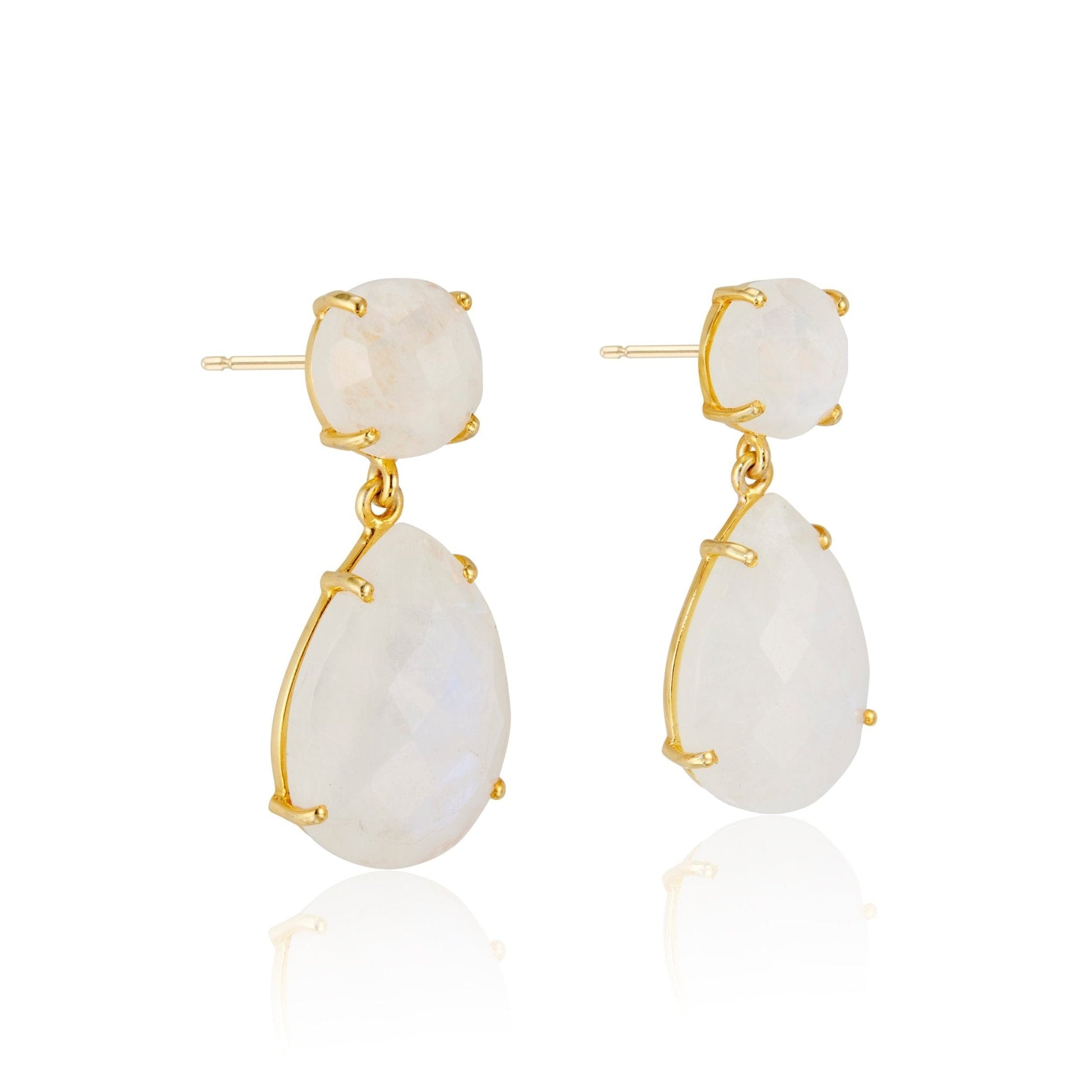 Lennox Earrings | Rainbow Moonstone by elliparr