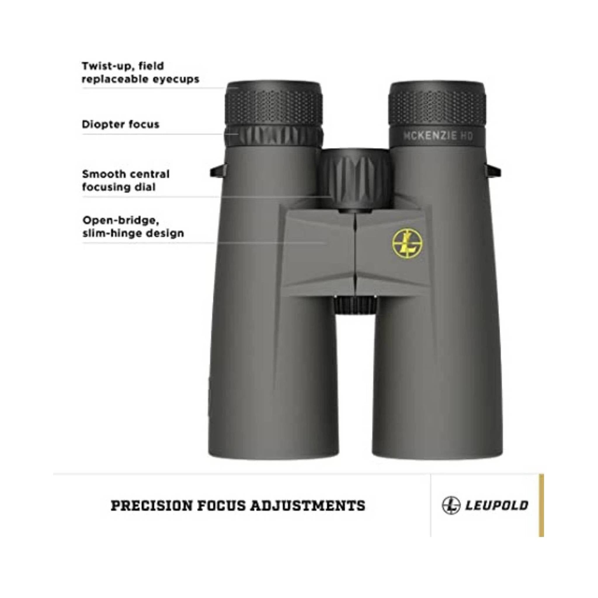 Leupold McKenzie Binouculars 10x42 - Grey by Lenny's Shoe & Apparel