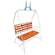 Metal Outdoor Gondola Bench - 6 Feet Tall