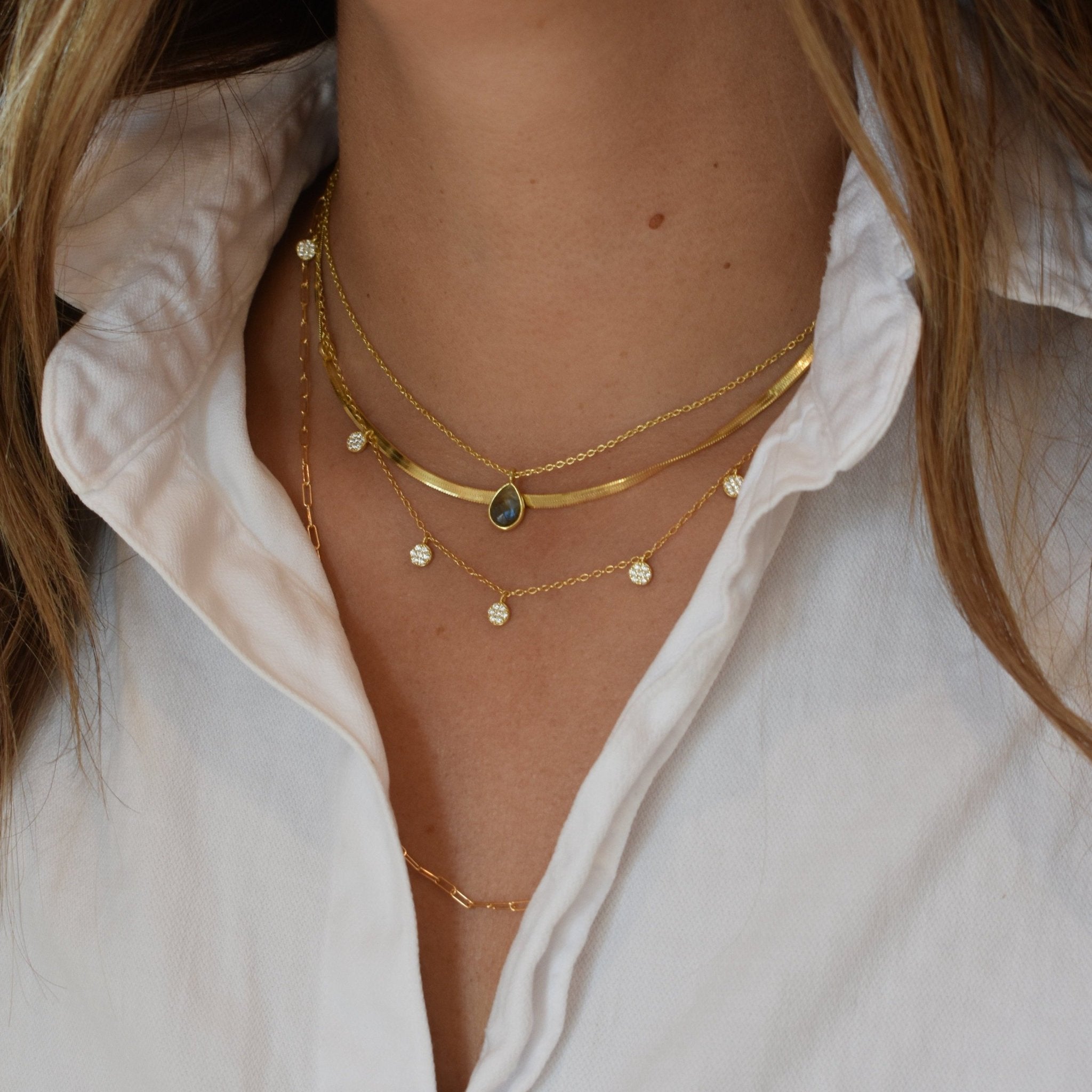 Lexie Herringbone Chain Necklace by elliparr