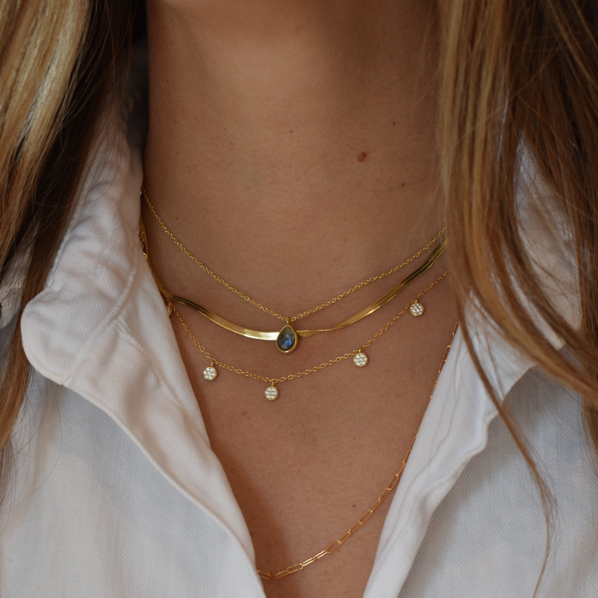 Lexie Herringbone Chain Necklace by elliparr