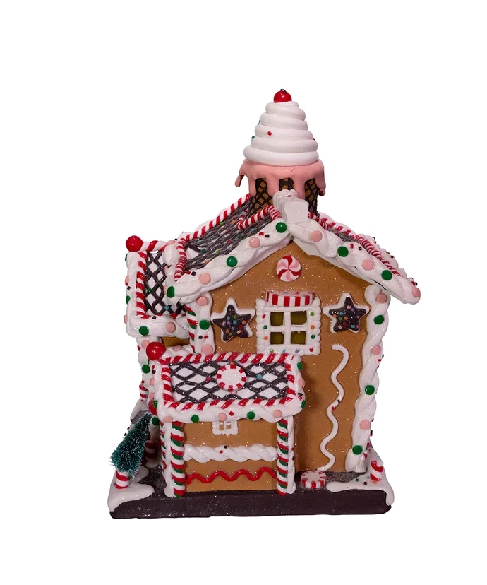 Light-Up Claydough Gingerbread House - 14 Inches tall