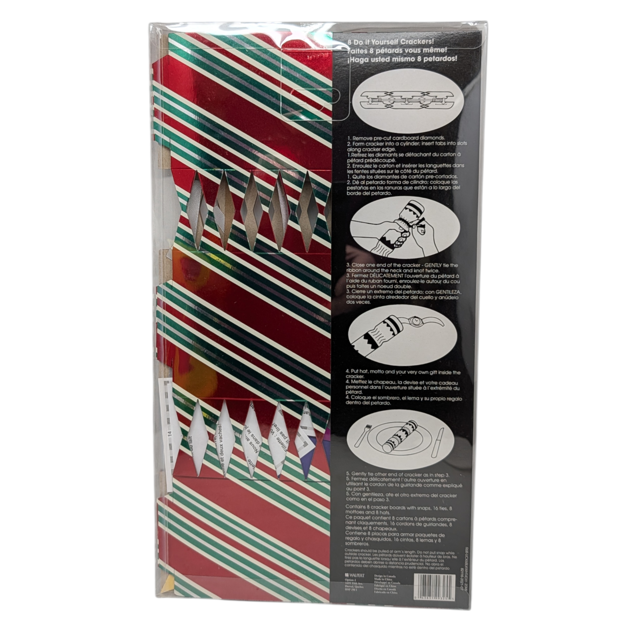 DIY Christmas Crackers - Candy Stripe