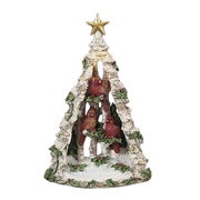 Lighted Cardinal Tree - 7 Inch