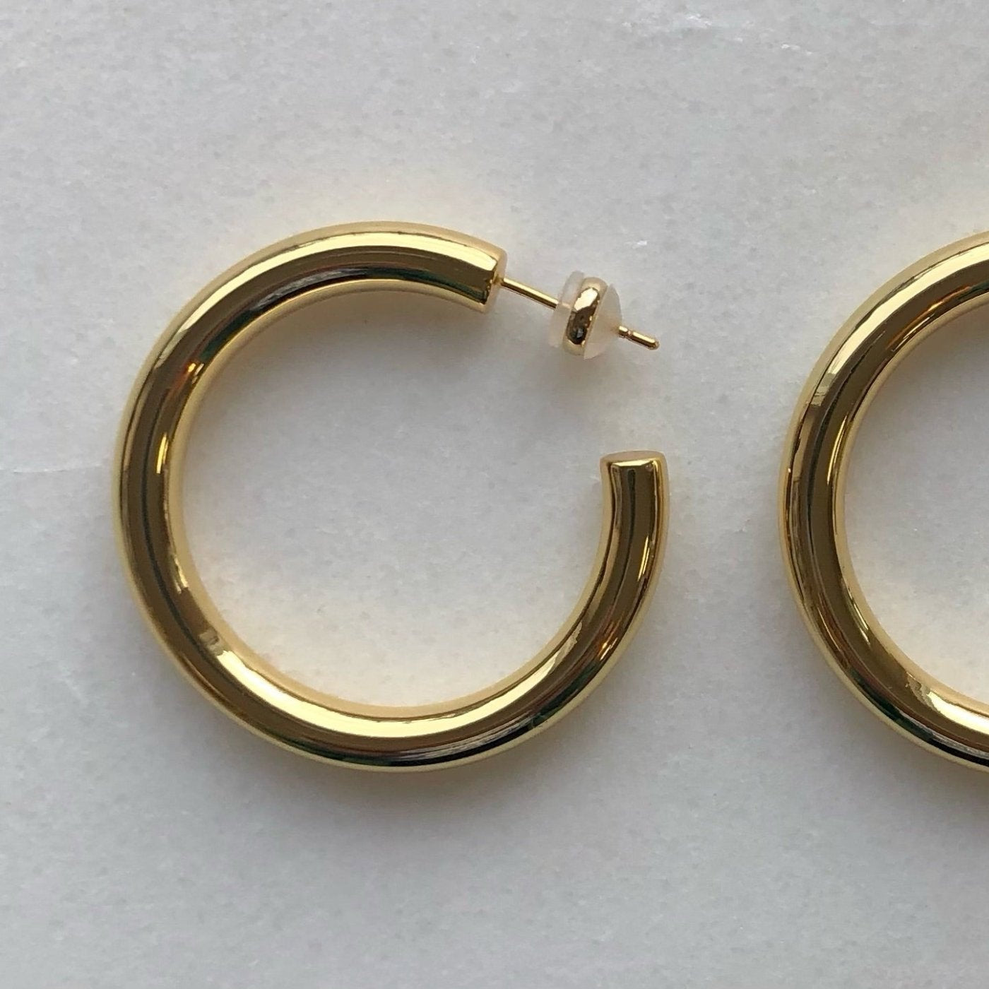 Lg Hoop 18K Gold over Brass by elliparr