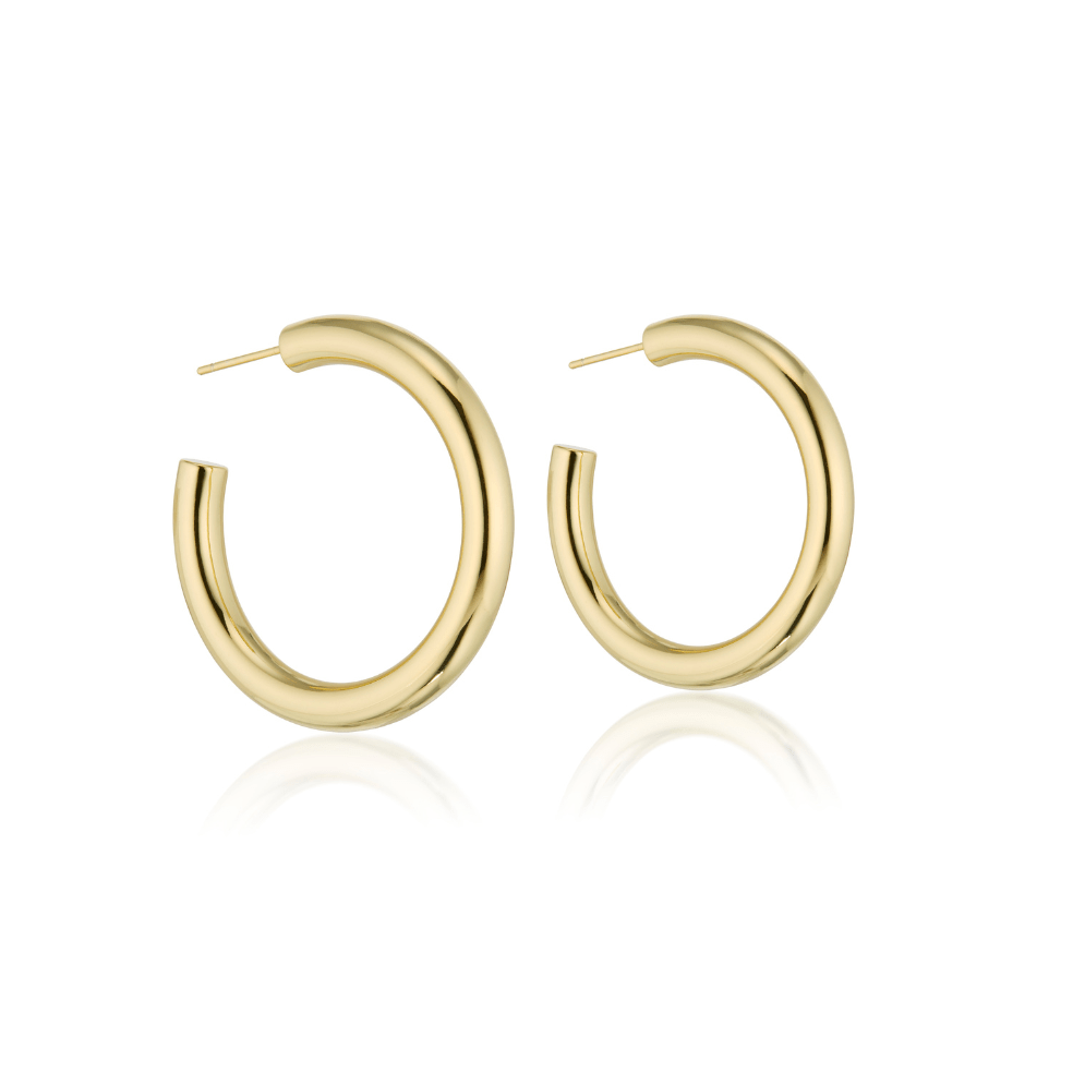 Lg Hoop 18K Gold over Brass by elliparr