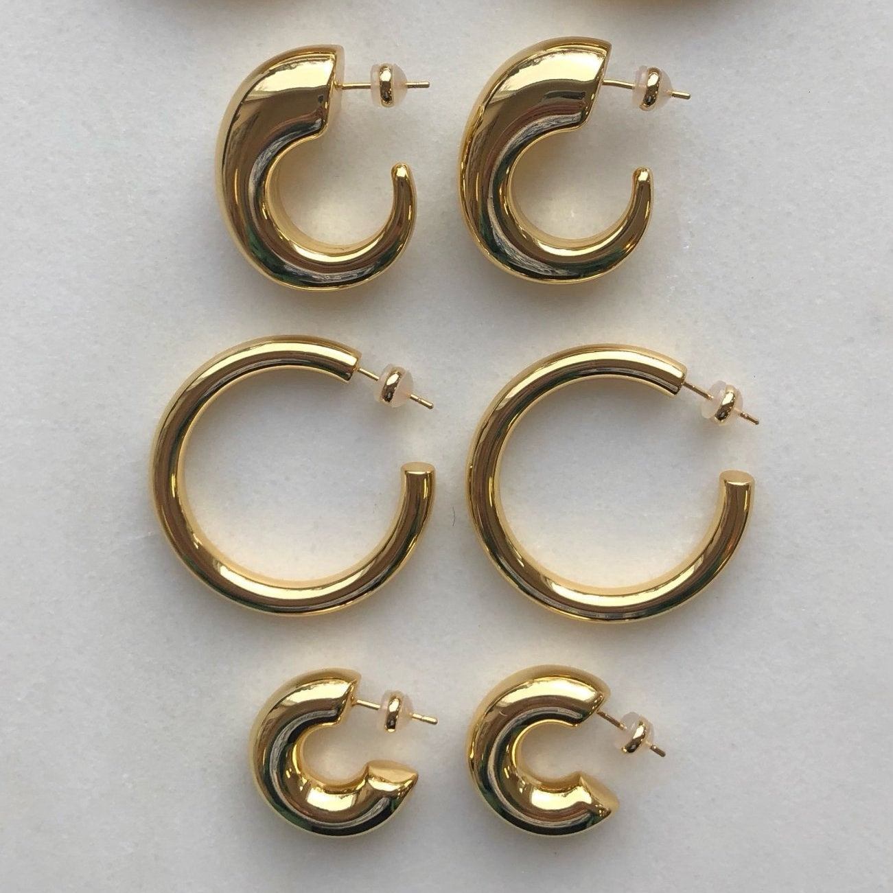 Lg Hoop 18K Gold over Brass by elliparr