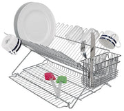 Dish Rack - Folding Metallic by Homeportonline