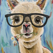 Tin Sign - Alpaca w/ Glasses by Homeportonline