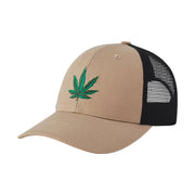 Life Is Good Cannabis Trucker Hat - Tan by Lenny's Shoe & Apparel