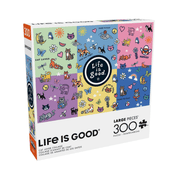 Life Is Good Cat Lover Collage 300 Piece Jigsaw Puzzle - Multi by Lenny's Shoe & Apparel