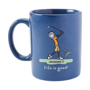 Life Is Good Jake Golfing Jake's Mug - Vintage Blue by Lenny's Shoe & Apparel