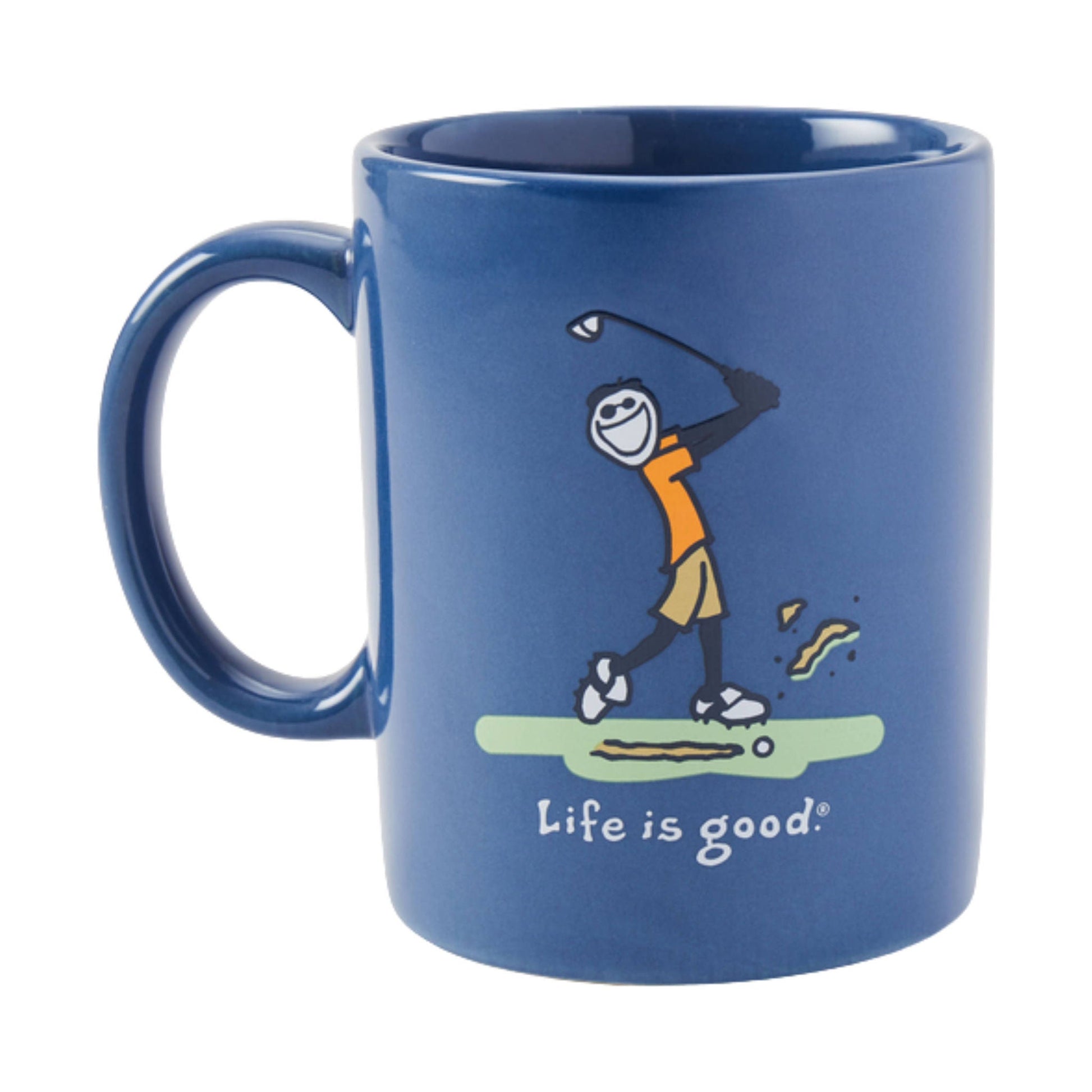 Life Is Good Jake Golfing Jake's Mug - Vintage Blue by Lenny's Shoe & Apparel