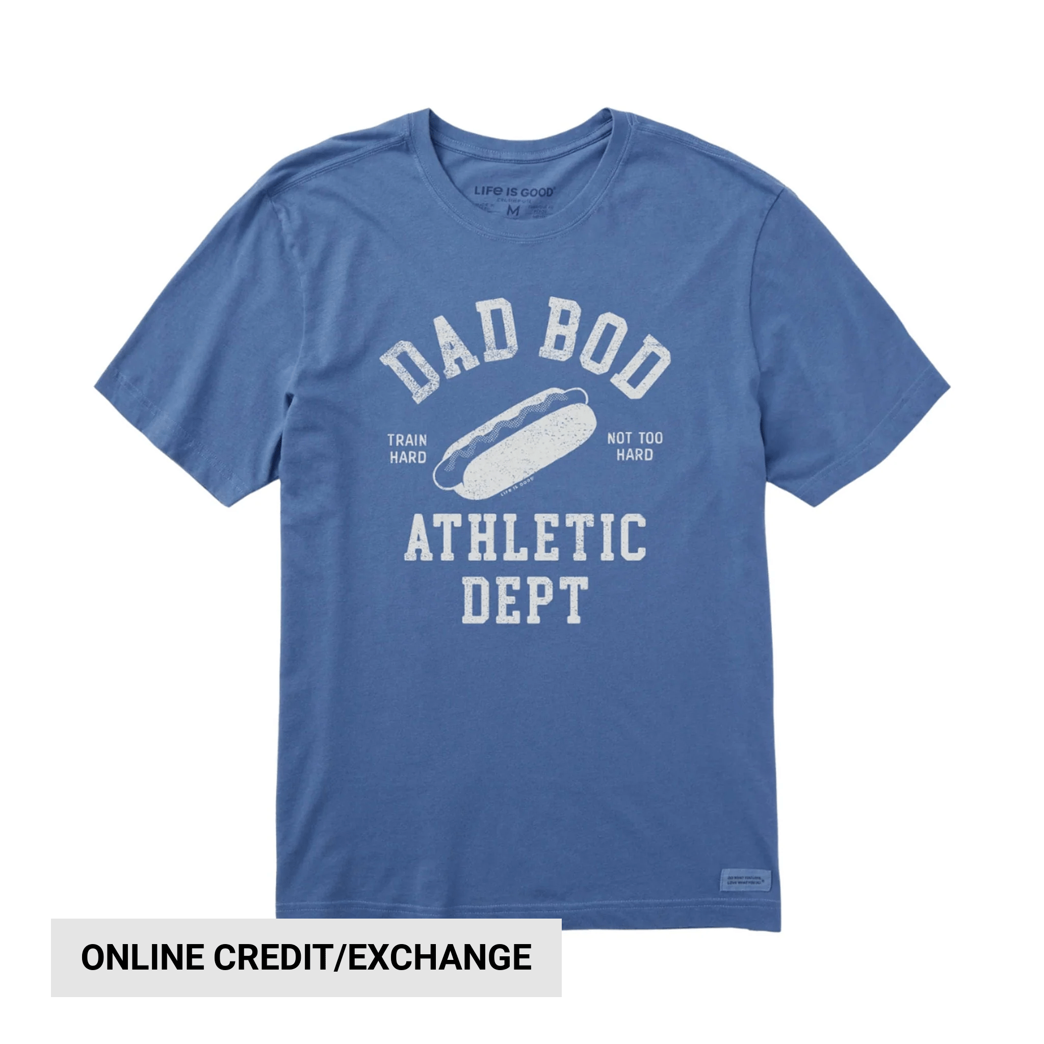 Life Is Good Men's Dad Bod Athletic Club Short Sleeve Tee - Vintage Blue by Lenny's Shoe & Apparel
