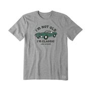 Life Is Good Men's I'm Not Old Sports Car Short Sleeve Tee - Heather Gray by Lenny's Shoe & Apparel