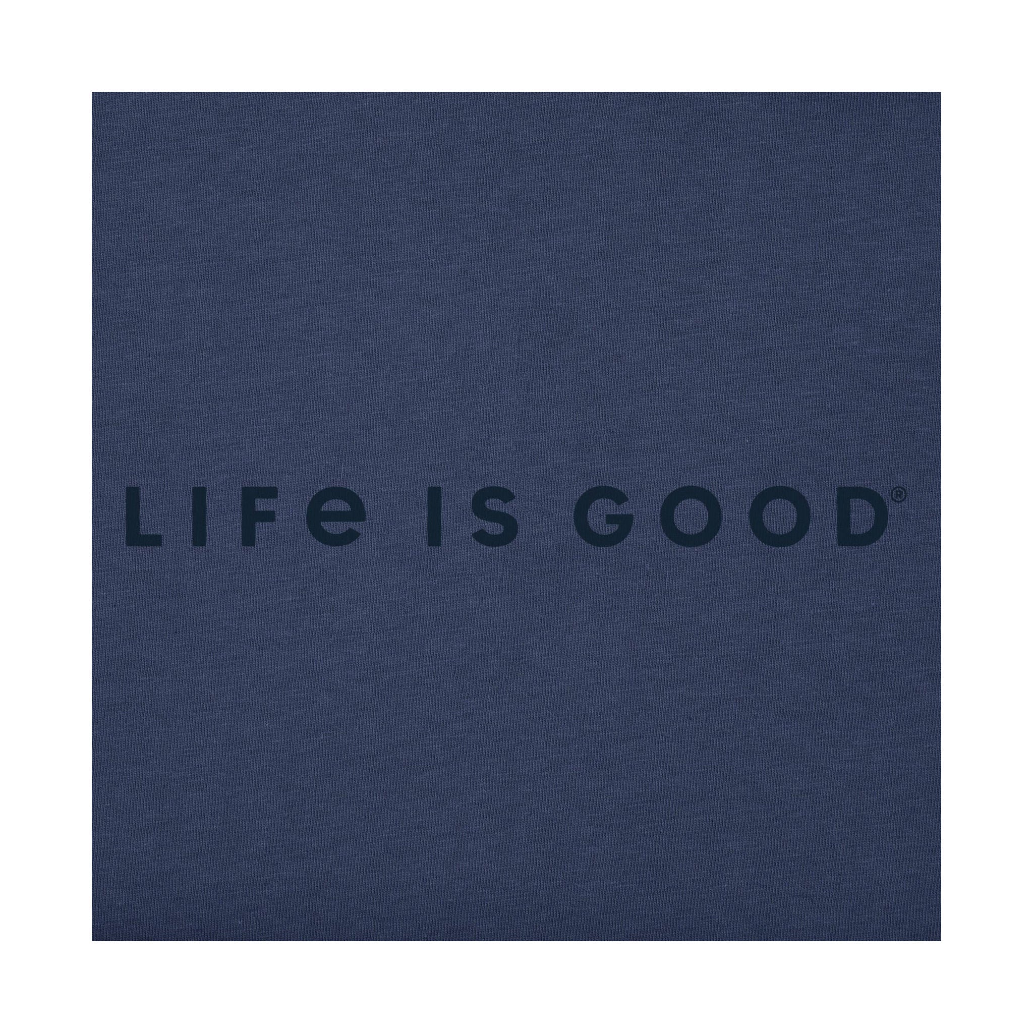 Life Is Good Men's Tonal Horizontal Short Sleeve Tee - Darkest Blue by Lenny's Shoe & Apparel