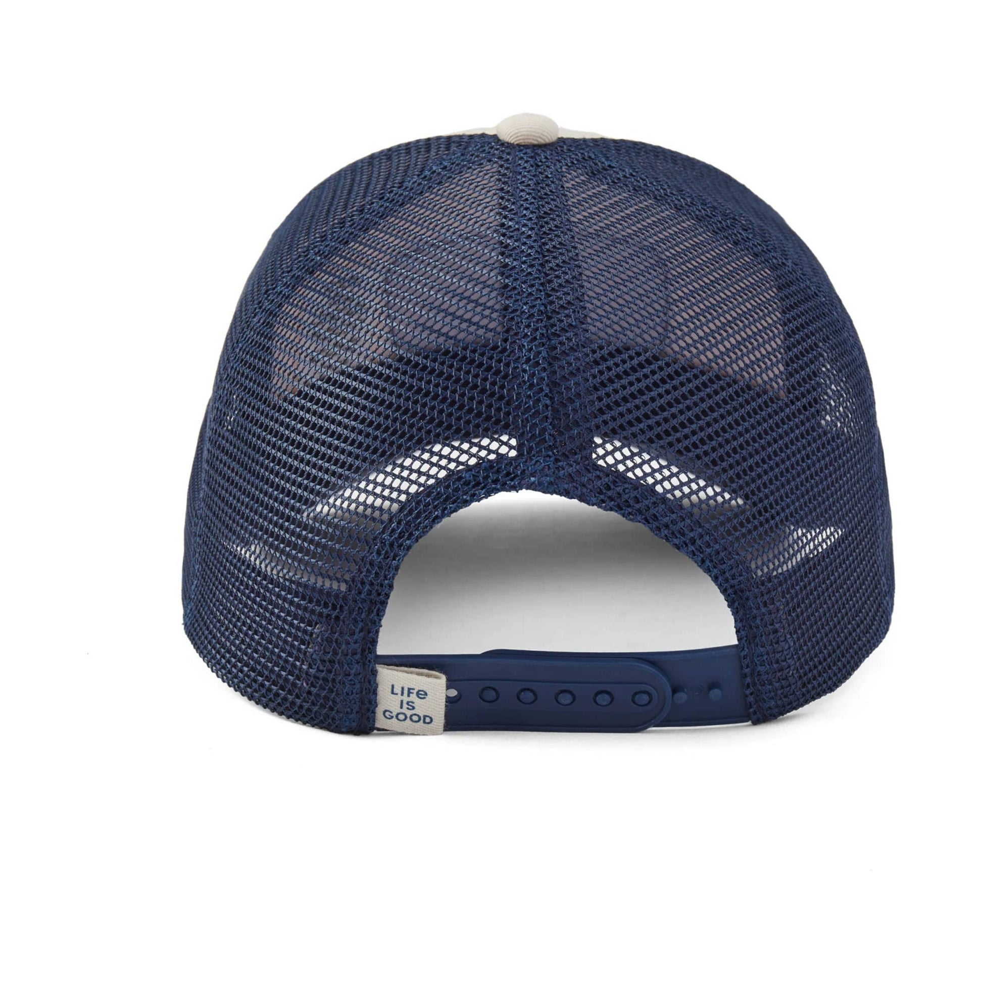 Life Is Good Three Pines Patch Trucker Hat - Birch White by Lenny's Shoe & Apparel