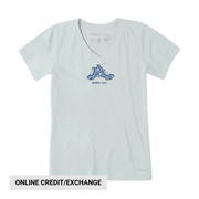 Life Is Good Women's Gotta Run Short Sleeve Tee - Fog Gray by Lenny's Shoe & Apparel