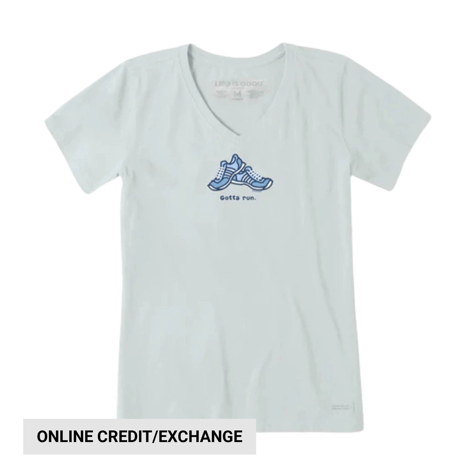 Life Is Good Women's Gotta Run Short Sleeve Tee - Fog Gray by Lenny's Shoe & Apparel