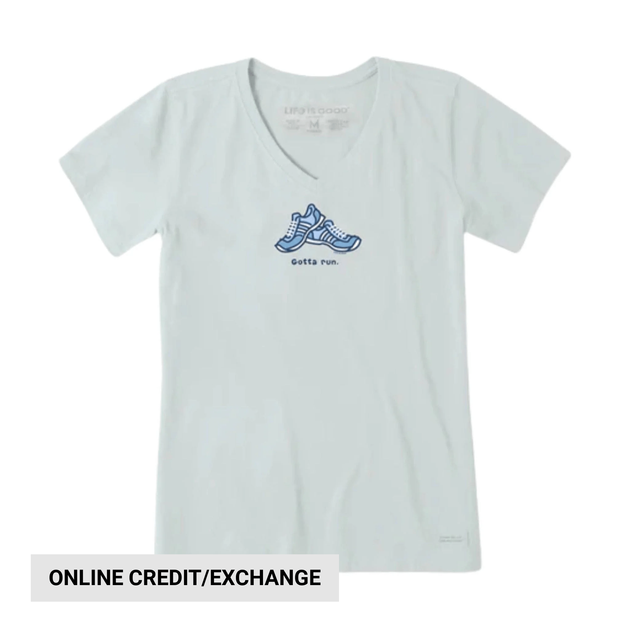 Life Is Good Women's Gotta Run Short Sleeve Tee - Fog Gray by Lenny's Shoe & Apparel