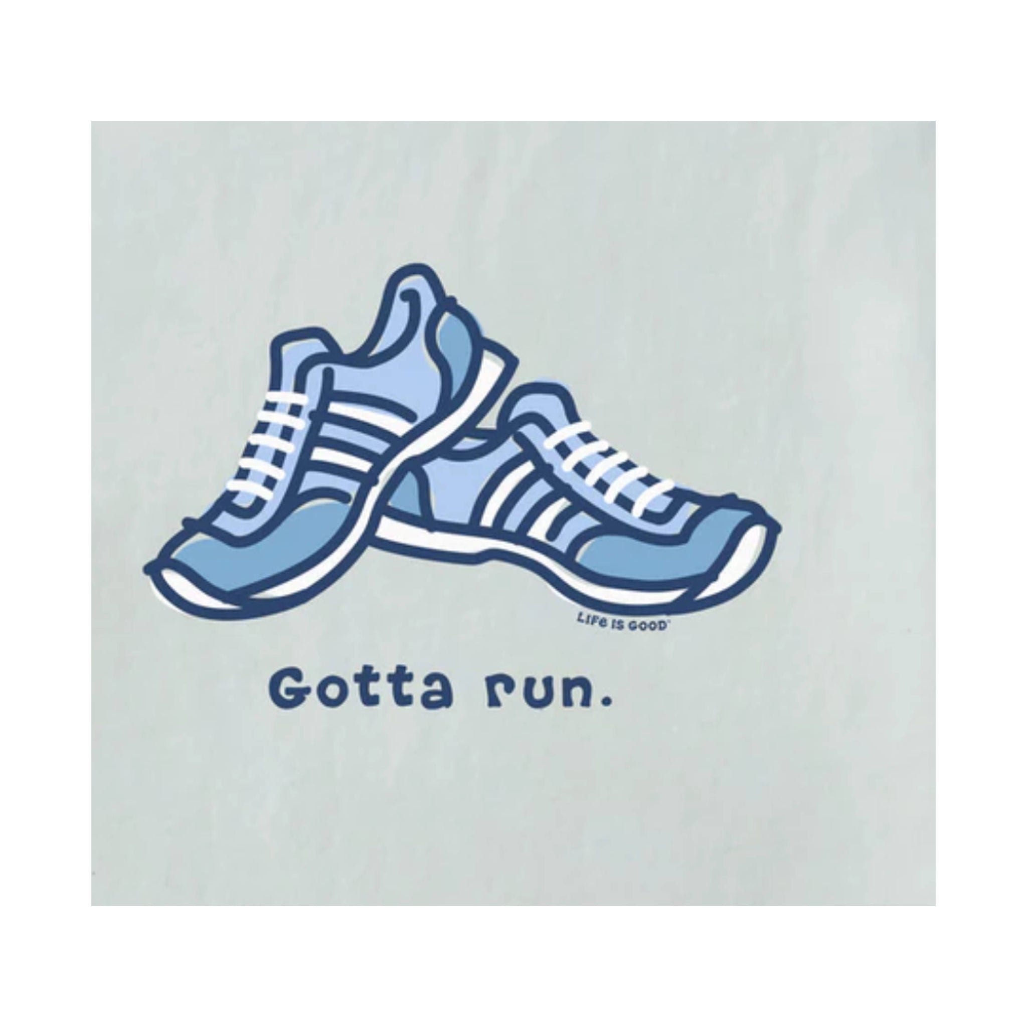 Life Is Good Women's Gotta Run Short Sleeve Tee - Fog Gray by Lenny's Shoe & Apparel