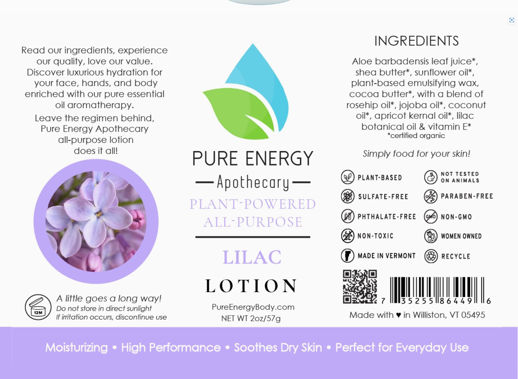 Pure Energy - 2 Oz Lilac by SidePony Boutique