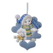 Baby's 1st Christmas - Snowman Ornament - Blue