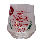 Pour The Wine Hallmark Christmas Movies Are On! Wine Glass