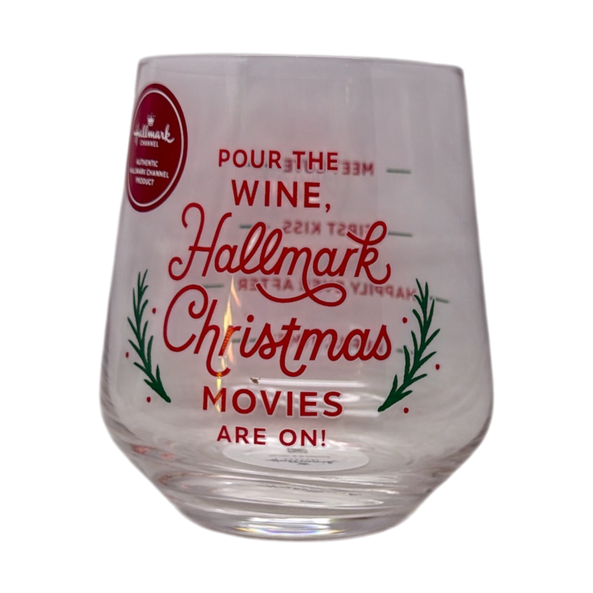 Pour The Wine Hallmark Christmas Movies Are On! Wine Glass