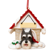 Ceramic Doghouse Ornament - Schnauzer