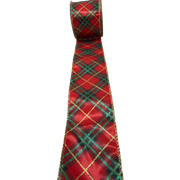 Tartan Plaid Wire-Edged Christmas Ribbon