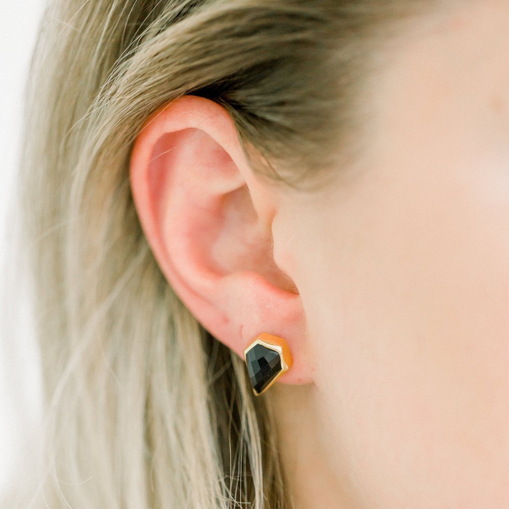 London Studs | Black Onyx by elliparr
