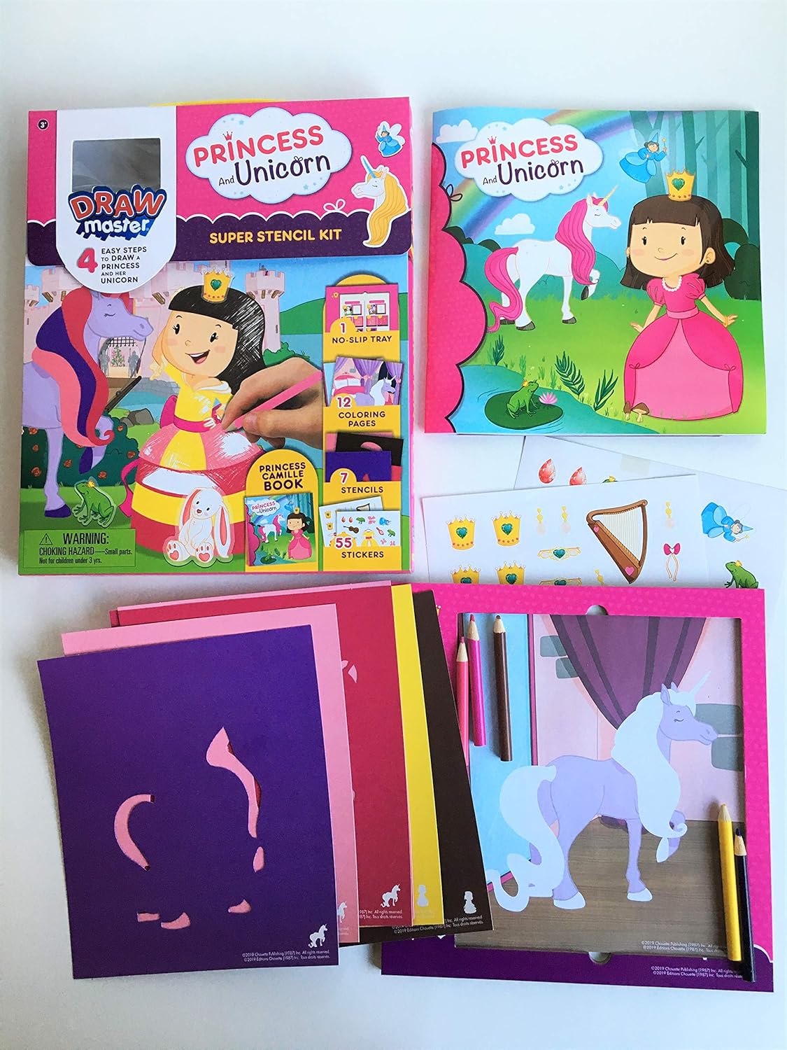 Drawmaster Princess and Unicorn: Super Stencil Kit
