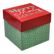 Cube Giftware Gift Box - set of 2 - Dots on Green
