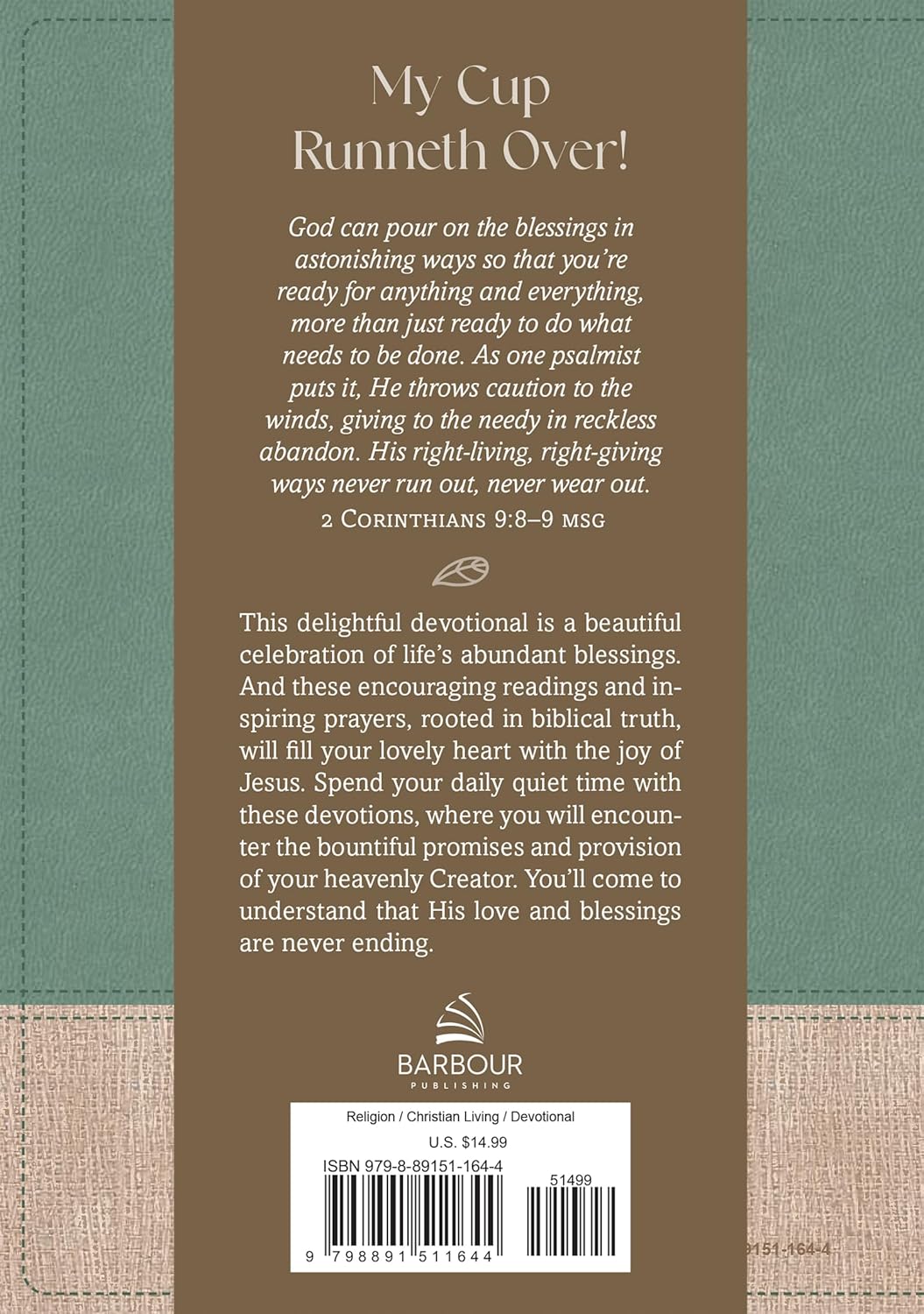 Fill My Cup, Lord: Devotions and Prayers for a Blessed Life