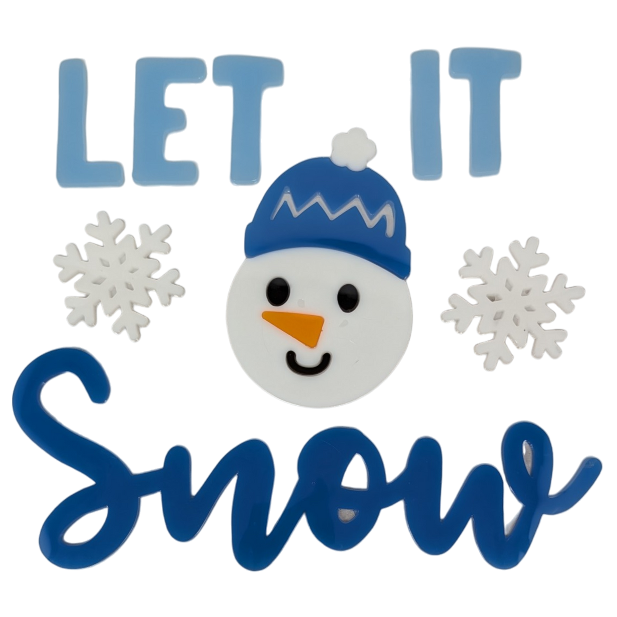 Holiday Window Gel Clings – Let It Snow Snowman Set (8 Pieces)