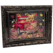 Lighted Spinning Water Globe Frame - Red Pickup Truck